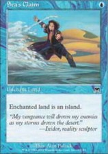 1x Sea's Claim - Foil LP, English MTG Onslaught