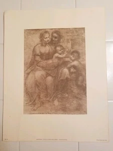 1950er Leonardo Da Vinci Madonna Offset Lithographie veröffentlicht von Penn Prints - Bild 1 von 5
