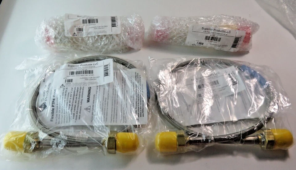 (2) Manguera Superior 261666-01 1x1 colector óxido nitroso (N2O) PTFP-580-24 Foto 1 de 4