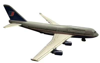 United Airlines Boeing 747-400 Modelo de avión Diecast 6 pulgadas Acorazado Gris Foto 1 de 4