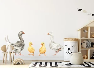 Gans und Enten Wandtattoo Set Bauernhof Vögel Bauernhoftiere skurril Kinderzimmer Deko - Bild 1 von 5