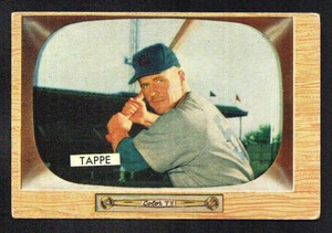ELVIN TAPPE reds 1955 BOWMAN #51 VERY GOOD NO CREASES