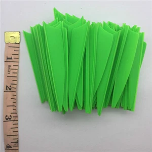 100Pcs 2.5" Shield Cut 8 Colors Fletching Plastic Vanes Arrow Accessories - Picture 1 of 9