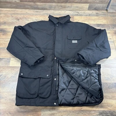 Jaqueta bombardeiro Dickies masculina grande cordura preta desgaste no campo zíper completo - Imagem 1 de 4