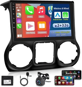 2+32GB For Jeep Wrangler 2011-2014 Car Stereo CarPlay Android 13 Radio GPS Navi - Picture 1 of 7