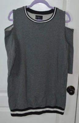 Jessica Simpson The WarmUp Sudadera de Entrenamiento Gris Hombro Frío Talla Grande Foto 1 de 4