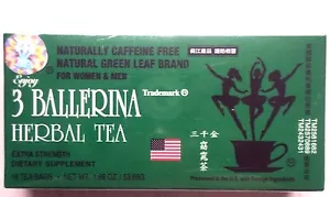 1 caja de 18 bolsas de té té té de dieta hombres/mujeres bebida fuerza extra, 3 bailarinas - Imagen 1 de 5
