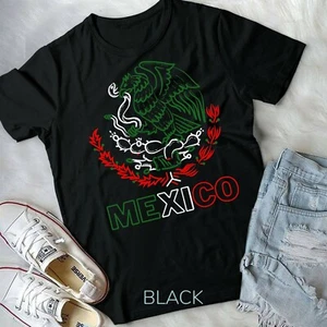 Mexico With Mexican Eagle From Flag Red Green And White Unisex Form T-shirt - Picture 1 of 11