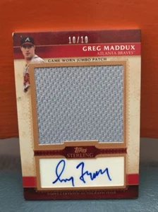 2010 Topps Sterling Greg Maddux Patch & Auto #'d 10 - Picture 1 of 2
