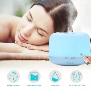 500ml Cool Mist Ultrasonic Air Humidifier, Top Fill, 360mins Timer, Night Light - Picture 1 of 12