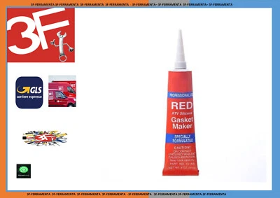 MASTICE GUARNIZIONI SIGILLANTE PASTA SILICONICA ALTE TEMPERATURE 85GR ROSSO - Immagine 1 di 2