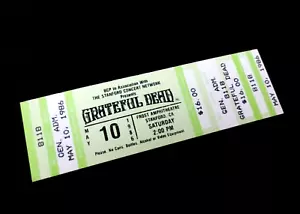 Grateful Dead Ticket Stanford University Frost Palo Alto CA 5/10/86 5/10/1986 GD - Picture 1 of 12