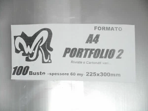 100 BUSTE WR "A4 PORTFOLIO 2" 225x300 mm x Portfolio A4 Brossurati vari - Foto 1 di 1