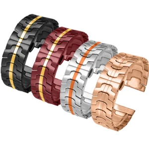 Hochwertiges Uhrenarmband Metallband massiv Edelstahl 20 mm 22 mm universal - Bild 1 von 28