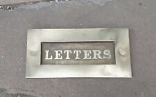 Old/Vintage brass letters box/plate 200mm x 98mm