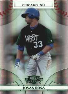 2008 Donruss Threads Century Proof Green Cubs Baseball Card #66 Jovan Rosa /250