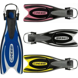 Aletas ajustables de tacón abierto Cressi Sub Frog Plus buceo hechas en Italia - Imagen 1 de 5