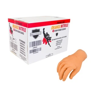 5 Mil Full Latex Free Orange Nitrile Powder Free Disposable Gloves 2000 Pcs XL - Picture 1 of 7