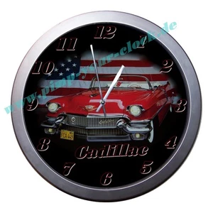 Mega Wanduhr " Cadillac US Flagge " Top Größe bis 40cm - Picture 1 of 4