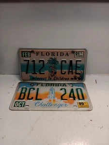 1999 Space Shuttle Challenger/ 2001 Invest In Children  Florida Specialty  Tags - Picture 1 of 1