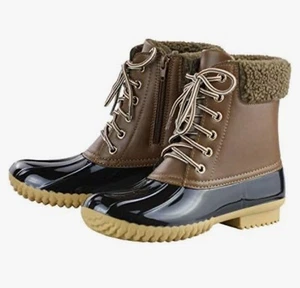 ShoBeautiful Women's Waterproof Rain Booties Duck Padded - Picture 1 of 6
