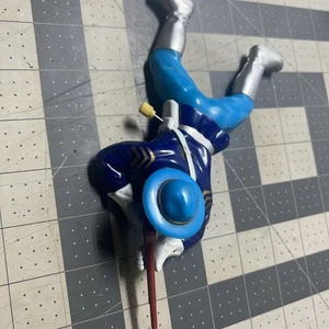 Vintage Crawling Soldier Wind-Up Dragon Toys Blue Cavalry Sergeant - Bild 1 von 3