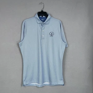 Camisa Polo Johnnie-O Para Hombres Mediana Azul Burnham Park Yacht Club Chicago Golf - Imagen 1 de 11