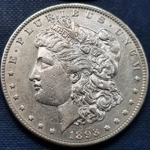 1893 Morgan Dollar $1 Silver Key Date High Grade AU - UNC Details #93775 - Picture 1 of 2