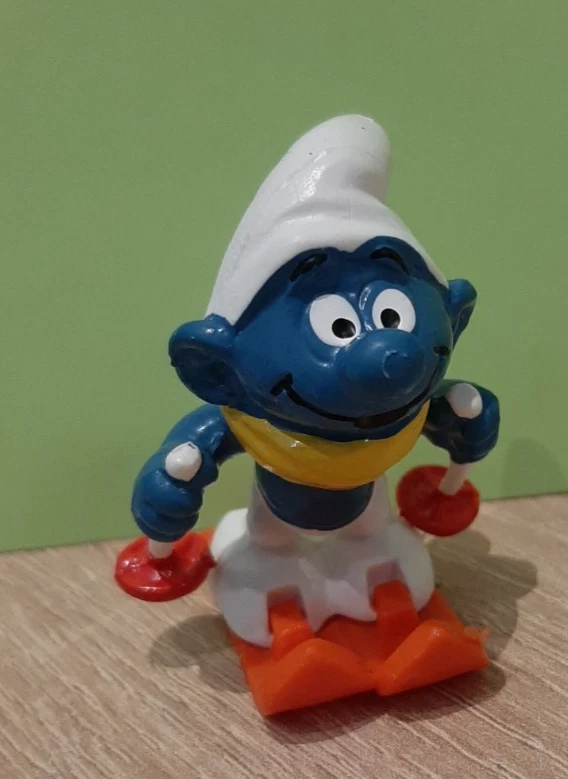 Schlümpfe/ PEYO/ Schleich/Bully  - Schlumpf als Skifahrer - - Bild 1 von 1
