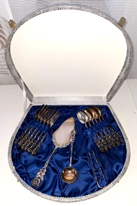 Hildesheimer Rose, Besteckset,  100er versilbert,  mit Punze Antiko 100, TOP B50 - Bild 1 von 8