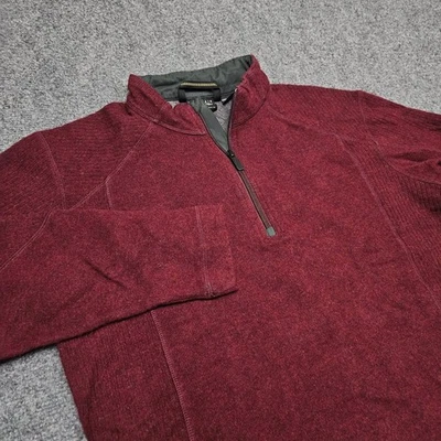 Mountain Hardwear 25 美分拉链毛衣 M 码栗色红色羊毛套衫羊毛 Bld — 第 1/4 张图片