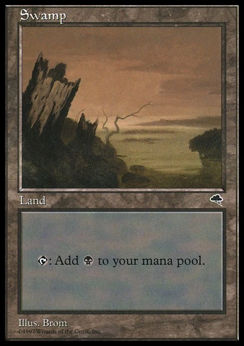 MTG Magic the Gathering Swamp (339/350) Tempest MP - Image 1 of 1