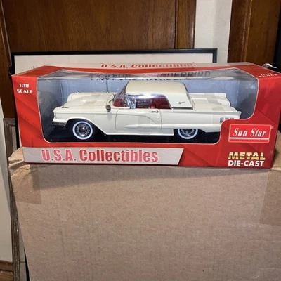 Ford Thunderbird 1960 Sun Star 1/18 techo rígido Corinthian blanco nuevo en caja Foto 1 de 4