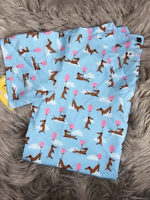 NWT- DACHSHUND DOXIE HEALTHCARE NURSE VET TECH SCRUB TOP  *SM MED LARGE XL* - Image 1 of 4
