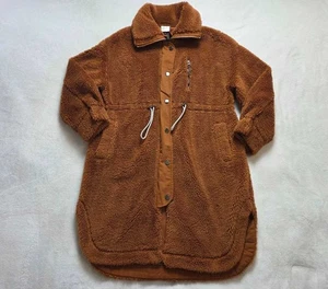 Abrigo Sherpa Jones M Varley (de Anthropologie) Caramelo Café - Imagen 1 de 13