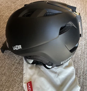 Casco negro mate Lazer Dissent mediano 56-59 deportes de invierno bicicleta esquí bolsa de almacenamiento - Imagen 1 de 9