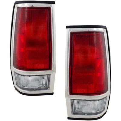 Juego de 2 luces traseras para 85-86 Nissan 720 LH y RH lente transparente y roja Foto 1 de 4