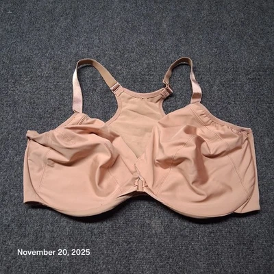 Glamorise Front Closure Smoothing Wonderwire Bra Size 40G Beige 1247 - Image 1 of 4