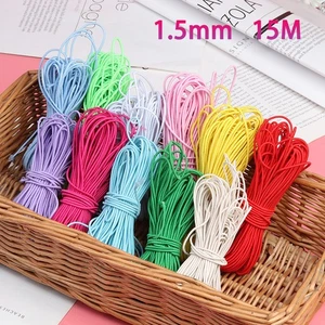 Ø 1.5mm Rund Elastische Schnur Stretch Haarbänder Nähen Kleidung Basteln 15M - Picture 1 of 30