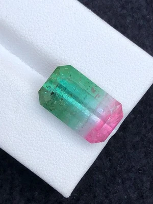 Watermelon Tourmaline Faceted 10.75 ct - Heart Stone for Engagement Jewelry - Image 1 of 4