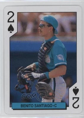 Tarjetas del año inaugural 1993 de los Marlins de Florida Benito Santiago 0q3 Foto 1 de 3