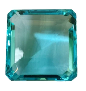 Large 70.15 CT Swiss Blue Topaz Square Faceted Cut Loose Gemstone @Best Price - Picture 1 of 8