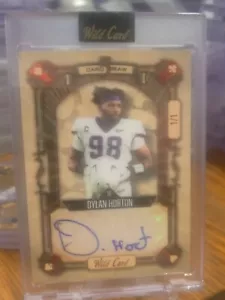 2023 Wild Card 1/1 Rookie Auto Dylan Horton Cream Red Foil Draw - Picture 1 of 2