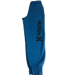 Hurley Girls Sweatpants Small Blue Cotton Polyester Fleece Lining - Picture 1 of 3