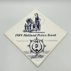 1989 Holland Police Band Trivet Tile Esstede 22 Netherlands Royal Mosa Ceramic - Picture 1 of 4
