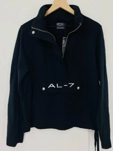 American Living Herren 1/2 Zip Pullover Jacke Schwarz Tasche Kordelzug L Neu - Bild 1 von 10