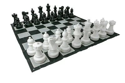 Mega Size Plastic Outdoor Chess Game Set With Nylon 1.5X1.5M Mat - image 1 of 4