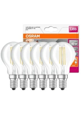 6 x Osram LED Tropfen E14 Relax & Active 5W= 40W klar 2700 & 4000K per Schalter - Bild 1 von 4