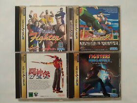 Sega Saturn Lot Virtua Fighter 1 & 2 Toshinden Ura Fighters Megamix NTSC-J