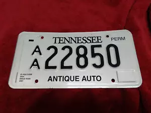 Tennessee Antique Auto Permanent Vehicle Tag - Picture 1 of 1